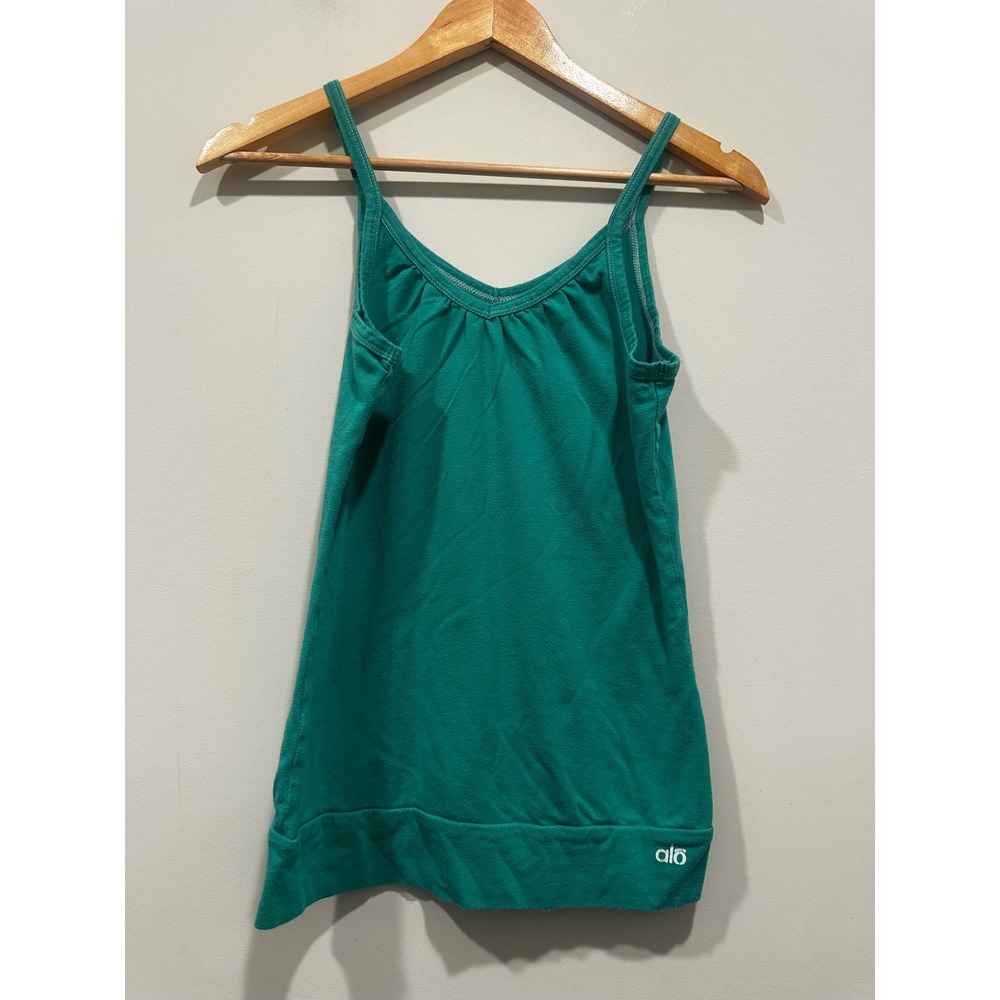 Alo Yoga CoolFit Teal Green Cami Activewear Tank Top Size S